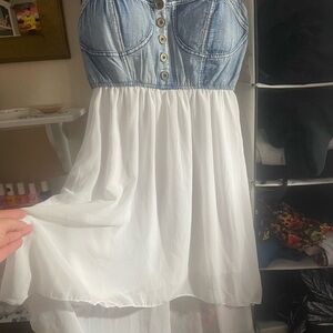 Rue21 Blue and White High Low Dress